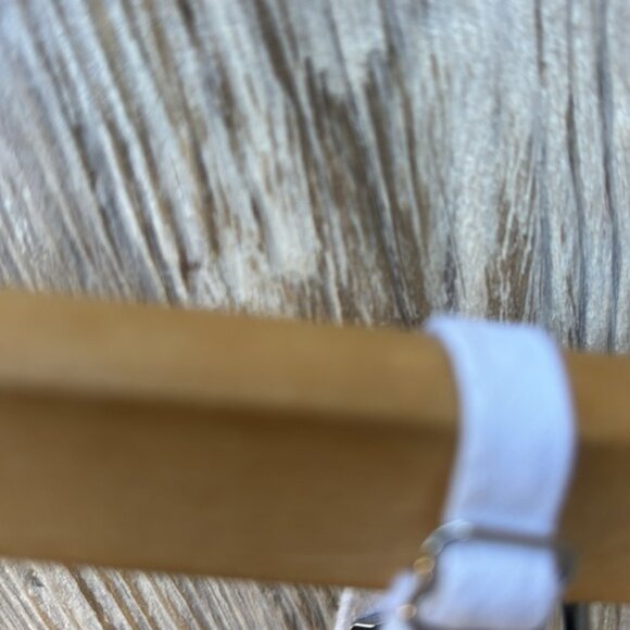 [New] Eileen Fisher (S) Ivory-White Organic Linen Sequined Cami Tank Top - Picture 6 of 8